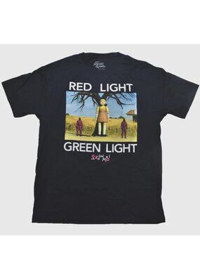 Squid Game Red Light Green Light T-Shirt New Cotton Mens Sizes S M L XL 2XL